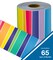 Carson Dellosa 65Ft of Striped Rainbow Bulletin Board Borders, 1 Roll of Colorful Trim for Rolling Whiteboard, Posterboard, Party Decorations, and Classroom Decor